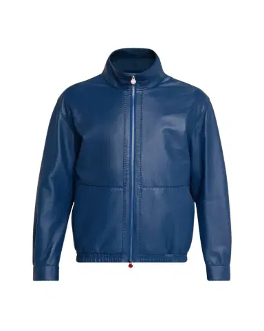 Kiton Men's Leather Full-Zip Bomber Jacket | Thumbnail 1 Kiton Men's Leather Full-Zip Bomber Jacket | Thumbnail 1