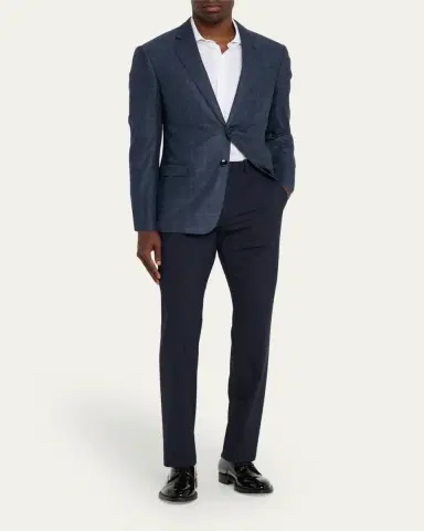 Giorgio Armani Men's Wool and Cashmere Soft Check Sport Coat | Thumbnail 2