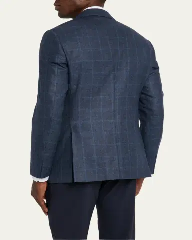 Giorgio Armani Men's Wool and Cashmere Soft Check Sport Coat | Thumbnail 3