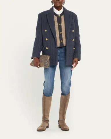 Brunello Cucinelli High-Rise Stretch Skinny-Leg Jeans | Thumbnail 2 Brunello Cucinelli High-Rise Stretch Skinny-Leg Jeans | Thumbnail 2
