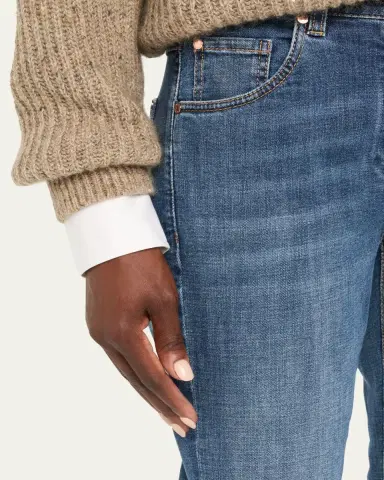 Brunello Cucinelli High-Rise Stretch Skinny-Leg Jeans | Thumbnail 5 Brunello Cucinelli High-Rise Stretch Skinny-Leg Jeans | Thumbnail 5
