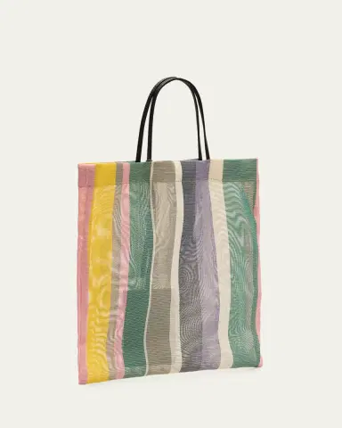 THE ROW Barn Mini Tote Bag in Striped Mesh | Thumbnail 3 THE ROW Barn Mini Tote Bag in Striped Mesh | Thumbnail 3