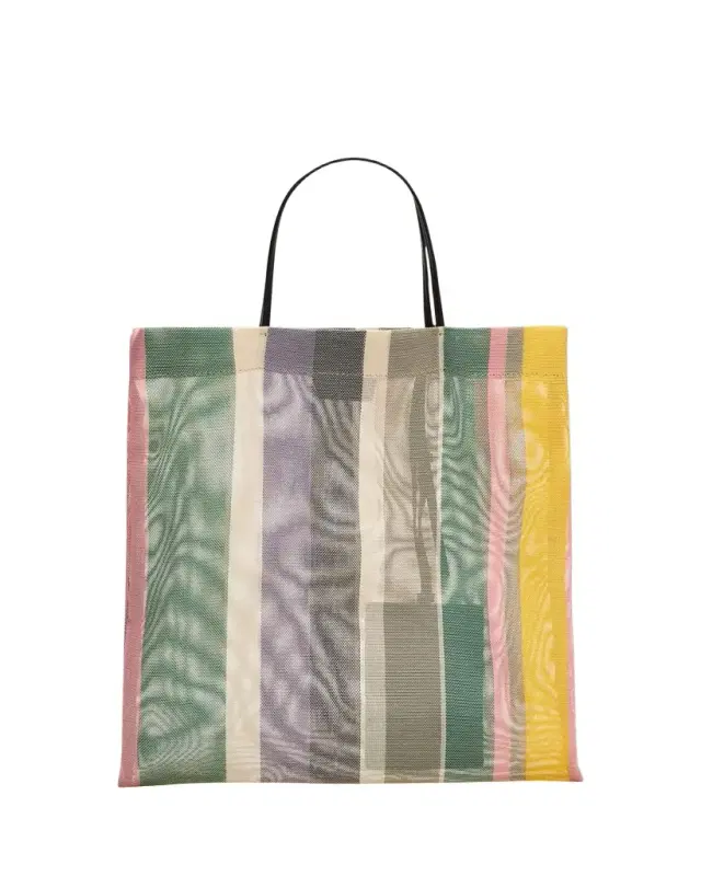 Barn Mini Tote Bag in Striped Mesh