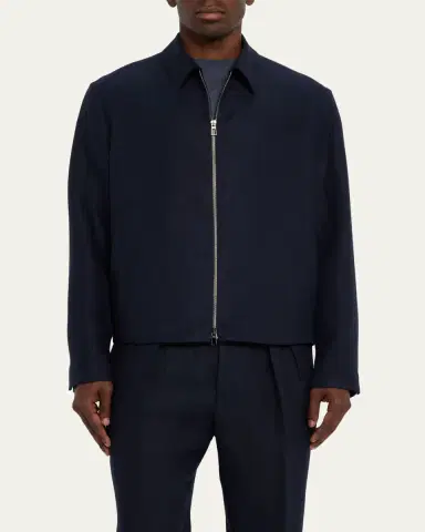 Loro Piana Men's Maurin Full-Zip Blouson | Thumbnail 4 Loro Piana Men's Maurin Full-Zip Blouson | Thumbnail 4
