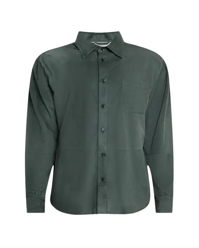 Men's Suede Button-Front Shirt Men's Suede Button-Front Shirt