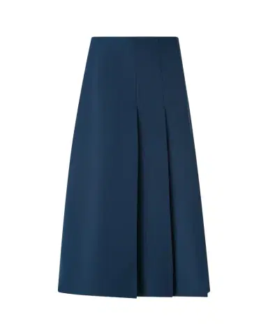 Akris Pleated Ottoman Silk Midi A-Line Skirt | Thumbnail 1