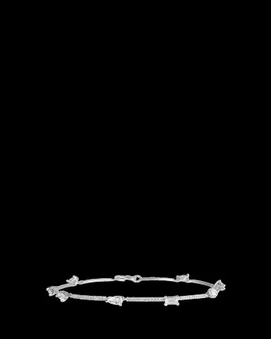 Lana 14K White Gold Fancies Curve Link Bracelet with Diamonds, 7"L | Thumbnail 2 Lana 14K White Gold Fancies Curve Link Bracelet with Diamonds, 7"L | Thumbnail 2