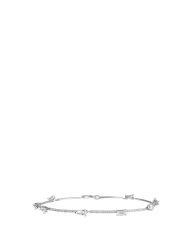 Lana 14K White Gold Fancies Curve Link Bracelet with Diamonds, 7"L | Thumbnail 1 Lana 14K White Gold Fancies Curve Link Bracelet with Diamonds, 7"L | Thumbnail 1