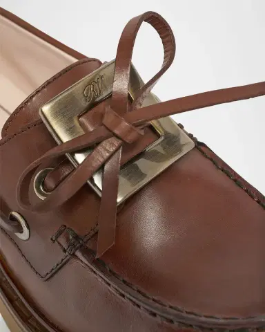 Roger Vivier Viv Ranger Leather Buckle Lug-Sole Boat Loafers | Thumbnail 2 Roger Vivier Viv Ranger Leather Buckle Lug-Sole Boat Loafers | Thumbnail 2