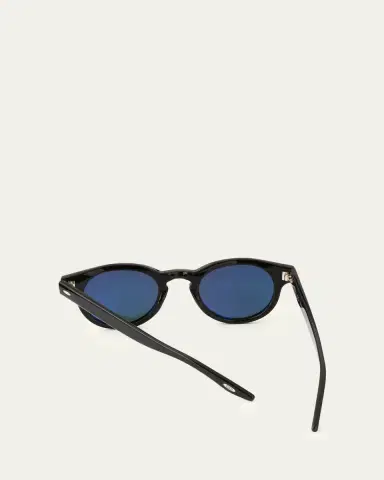 BARTON PERREIRA Men's Oxford Round Acetate Sunglasses | Thumbnail 3 BARTON PERREIRA Men's Oxford Round Acetate Sunglasses | Thumbnail 3