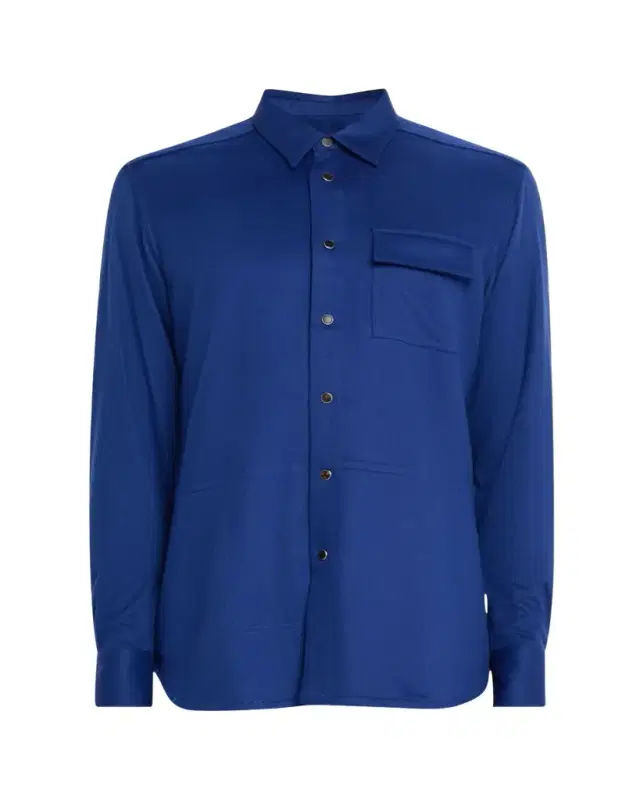 Men's Cashmere Side-Pocket Overshirt