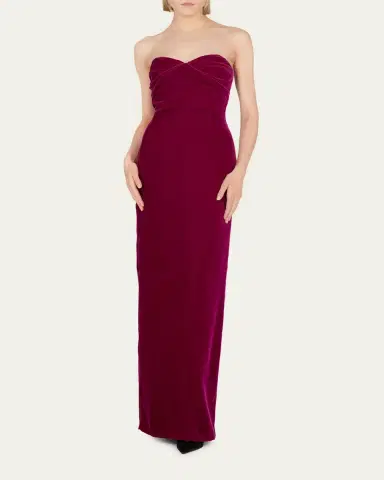 TOM FORD Strapless Velvet Column Gown | Thumbnail 3