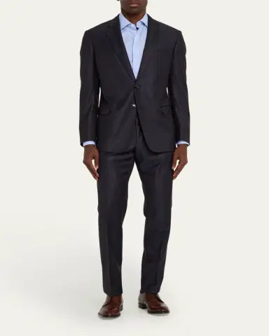 Giorgio Armani Men's Wool and Cashmere Soft Two-Piece Suit | Thumbnail 2
