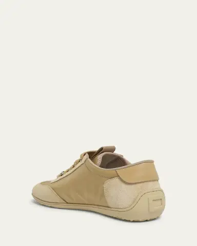 Roger Vivier Viv Low-Top Canvas and Suede Sneakers | Thumbnail 5