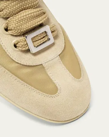 Roger Vivier Viv Low-Top Canvas and Suede Sneakers | Thumbnail 6