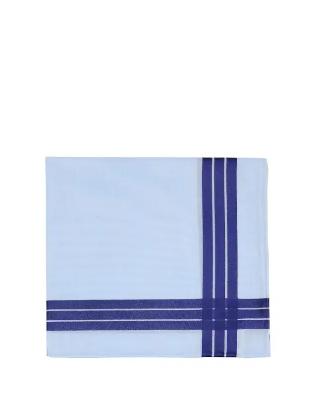 Men's Satin Crossed Stripe Cotton Handkerchief