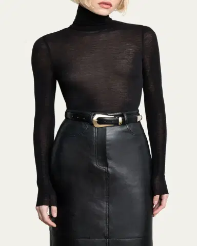 Déhanche Colette Gold-Tone Buckle Leather Belt | Thumbnail 4