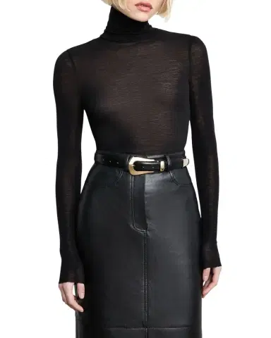 Déhanche Colette Gold-Tone Buckle Leather Belt | Thumbnail 1