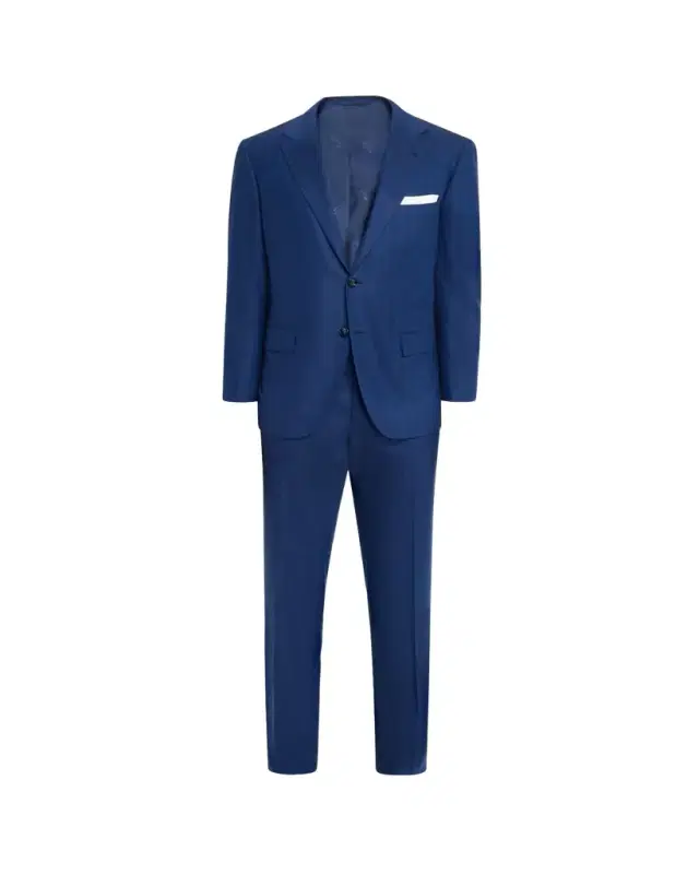Men's Wool and Cashmere Ticweave Two-Piece Suit