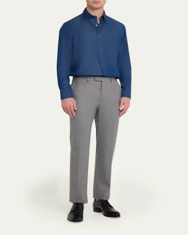 Brioni Men's Cotton Denim Casual Button-Down Shirt | Thumbnail 2 Brioni Men's Cotton Denim Casual Button-Down Shirt | Thumbnail 2