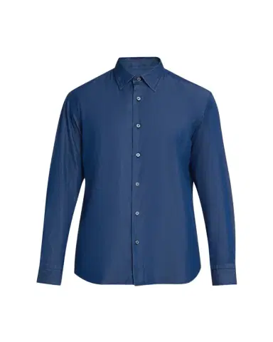 Brioni Men's Cotton Denim Casual Button-Down Shirt | Thumbnail 1 Brioni Men's Cotton Denim Casual Button-Down Shirt | Thumbnail 1