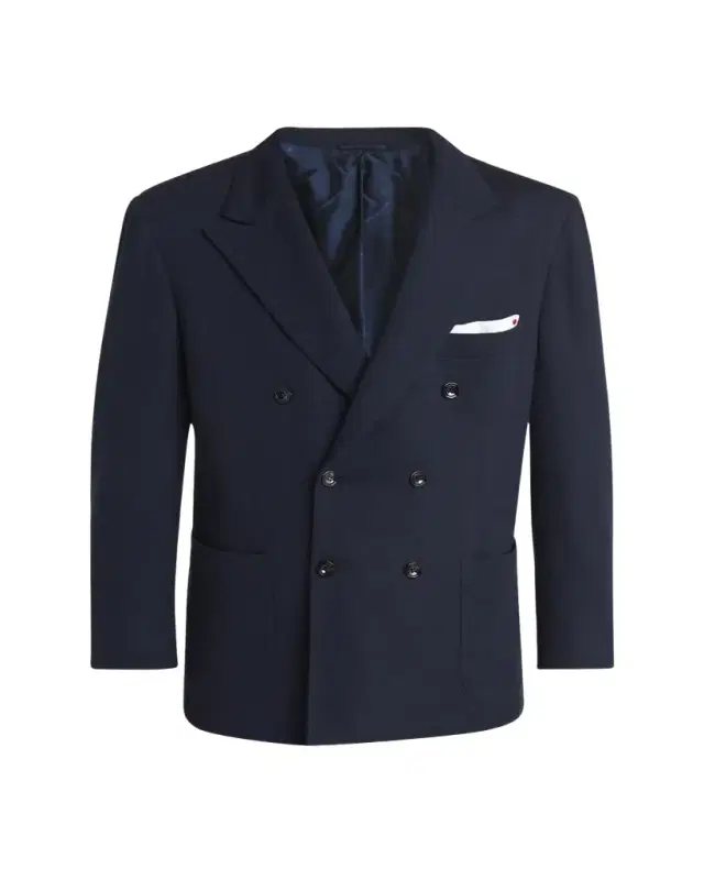 Men's Cashmere Jersey Double-Breasted Blazer
