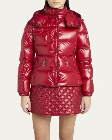 Moncler Glareins Hooded Short Down Jacket with Braided Trim | Thumbnail 4 Moncler Glareins Hooded Short Down Jacket with Braided Trim | Thumbnail 4