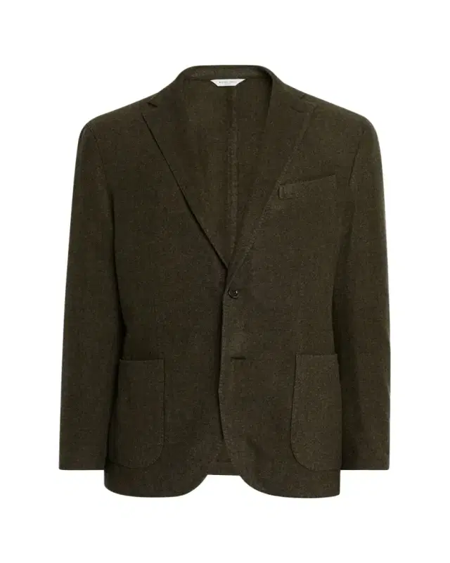 Men's Wool Notch Lapel Single-Breasted Sport Coat