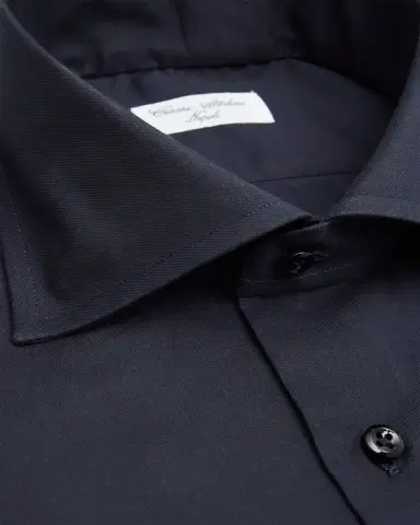 Cesare Attolini Men's Solid Cotton Spread-Collar Sport Shirt | Thumbnail 3 Cesare Attolini Men's Solid Cotton Spread-Collar Sport Shirt | Thumbnail 3