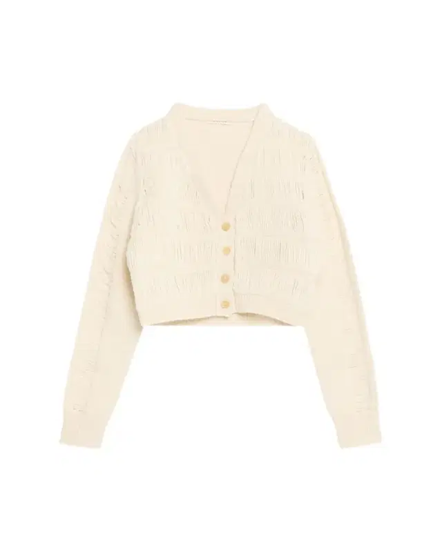Diotima Apres Ladder Knit V-Neck Crop Cardigan