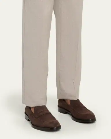 Brioni Men's Lukas Suede Penny Loafers | Thumbnail 2