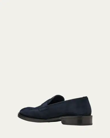 Brioni Men's Lukas Suede Penny Loafers | Thumbnail 8
