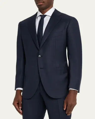 Cesare Attolini Men's Wool Chevron 130 Two-Piece Suit | Thumbnail 4 Cesare Attolini Men's Wool Chevron 130 Two-Piece Suit | Thumbnail 4