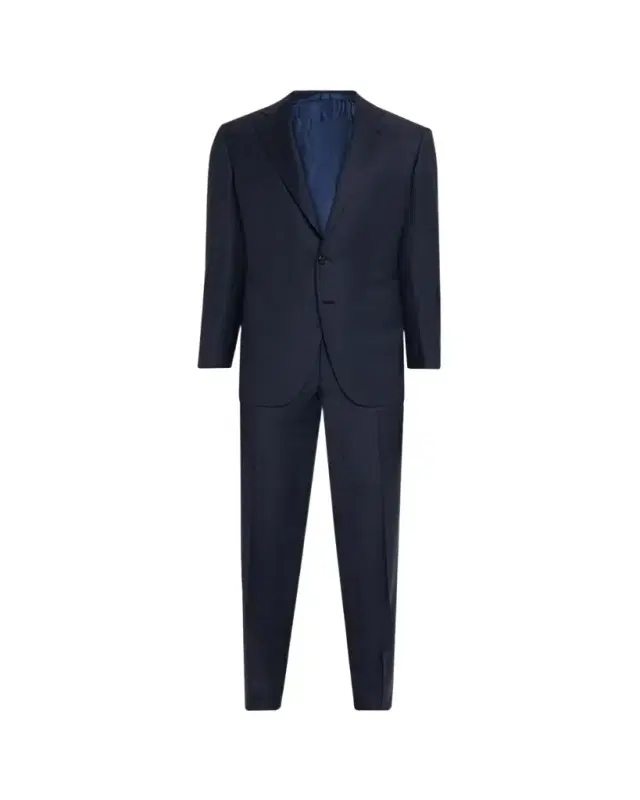 Men's Wool Chevron 130 Two-Piece Suit