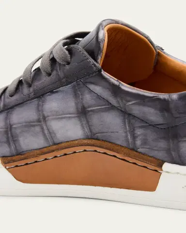 Magnanni Men's Saeta Matte Alligator Low-Top Sneakers | Thumbnail 3