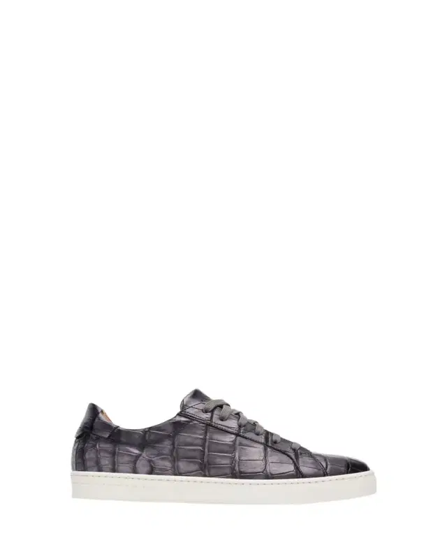 Men's Saeta Matte Alligator Low-Top Sneakers