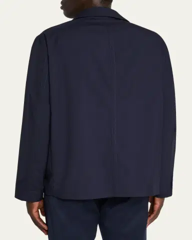 KNT Men's Wool Hidden Button-Front Bomber Jacket | Thumbnail 3