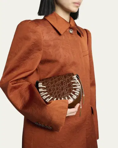 Dries Van Noten Arc Small Mixed Leather Whipstitch Crossbody Bag | Thumbnail 2 Dries Van Noten Arc Small Mixed Leather Whipstitch Crossbody Bag | Thumbnail 2