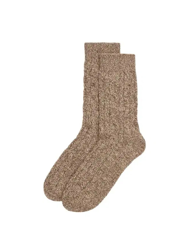Men's Treccia Baby Cashmere Crew Socks