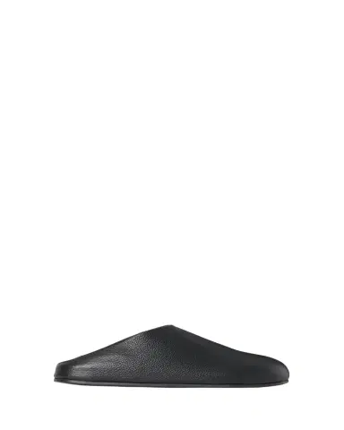 THE ROW Men's Hudson Grained Leather Mules | Thumbnail 1