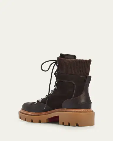Christian Louboutin Men's Armandine College Waxed Leather Ankle Boots | Thumbnail 4