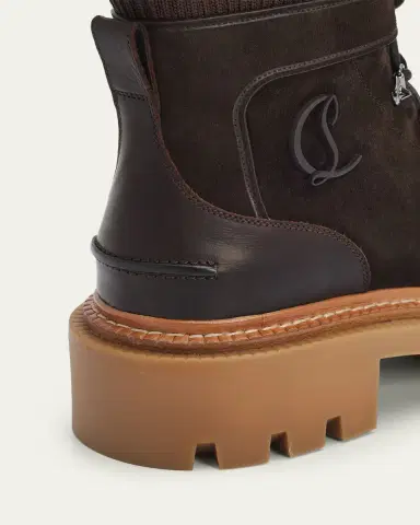Christian Louboutin Men's Armandine College Waxed Leather Ankle Boots | Thumbnail 5
