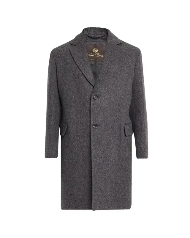Men's John Cashmere and Linen Single-Breasted Overcoat