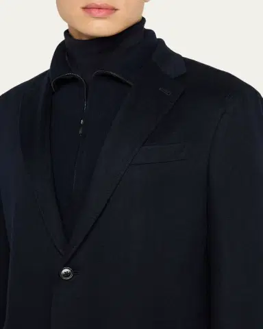 ZEGNA Men's Oasi Cashmere Detachable-Bib Jacket | Thumbnail 5 ZEGNA Men's Oasi Cashmere Detachable-Bib Jacket | Thumbnail 5