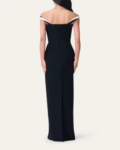 Gaurav Gupta Orbital Interplay Off-Shoulder Column Gown | Thumbnail 3