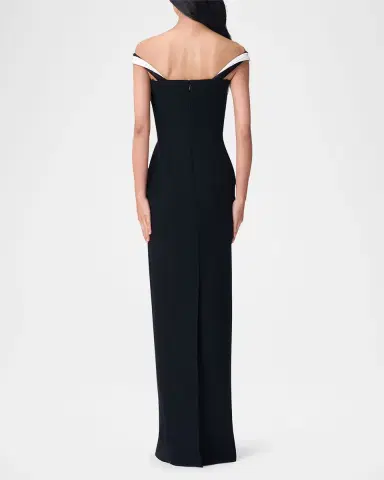 Gaurav Gupta Orbital Interplay Off-Shoulder Column Gown | Thumbnail 6