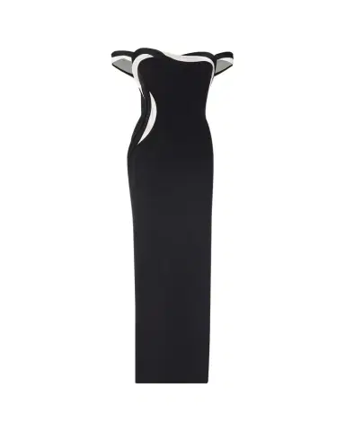 Gaurav Gupta Orbital Interplay Off-Shoulder Column Gown | Thumbnail 1