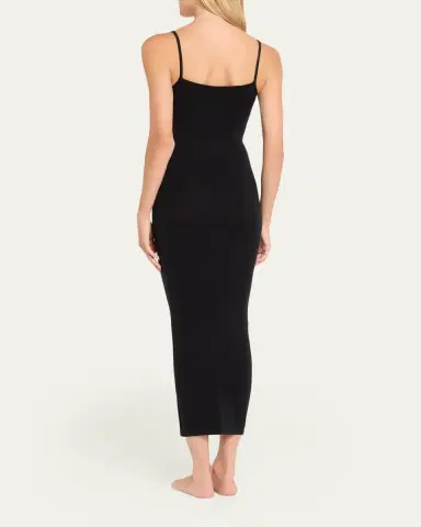 Wolford Fatal Sleeveless Bodycon Knit Velvet Midi Dress | Thumbnail 3