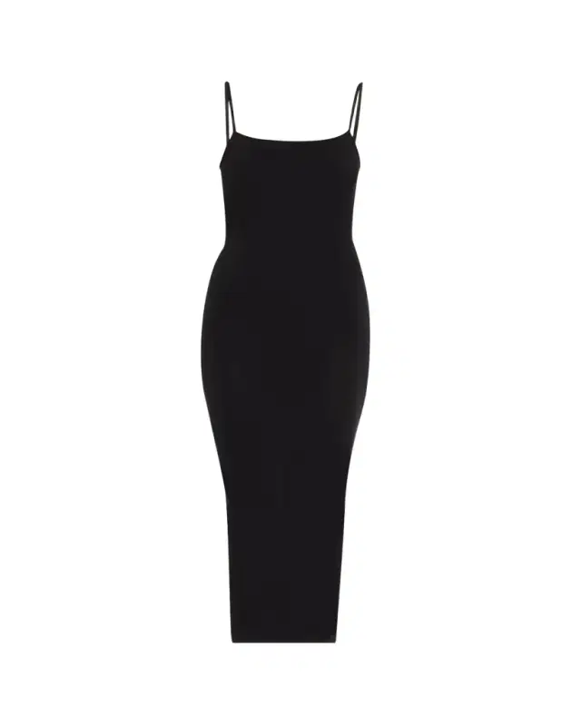 Fatal Sleeveless Bodycon Knit Velvet Midi Dress