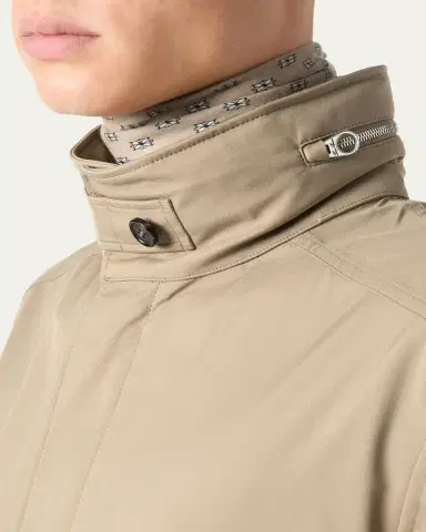 Loro Piana Men's Traveller Storm System Microfiber Field Jacket with Hood | Thumbnail 5 Loro Piana Men's Traveller Storm System Microfiber Field Jacket with Hood | Thumbnail 5